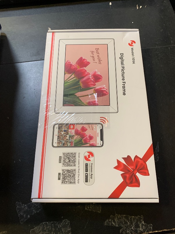 Photo 1 of Frameo 10.1" Digital Picture Frame with 32GB Memory WiFi Electronic Photo Frame Wood 1280 x 800 IPS Touch Screen Auto-Rotate Slideshow Wall Mountable Share Photos/Video Remotely Anywhere