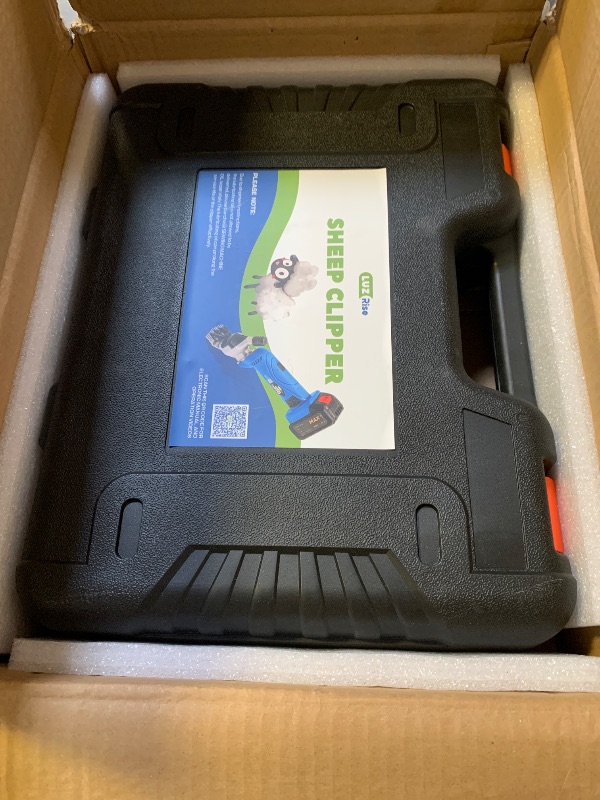 Photo 1 of LuzRise Sheep Shears Cordless 550W 2400RPM Professional Rechargeable Shearing Clipper 21V with 6 Speed, for Shaving Fur Wool in Sheep, Goat, Cattle, and Other Farm Livestock, with 2 Lithium Batteries