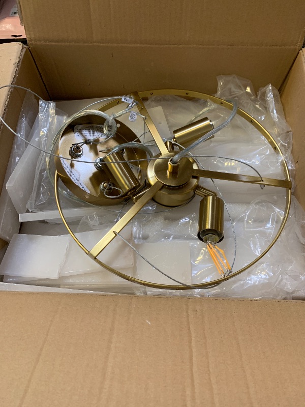 Photo 1 of Modern Luxury Round Alabaster Chandelier: 11.8" Contemporary Natural Spanish Marble Stone Gold Chandeliers - White Small Drum Pendant Light for High Ceiling Foyer Entryway Bedroom Dining Room Bathroom