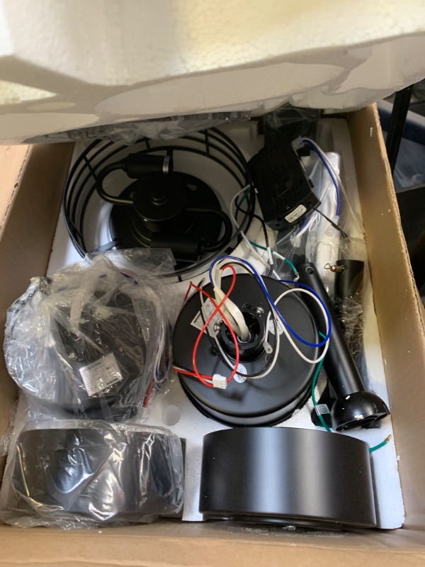 Photo 1 of Fanbulous 2 Pack Farmhouse 42 Inch Ceiling Fans with Lights, Black Industrial Caged Ceiling Fans for Bedroom Living Room, Double-Sided 5 Blades Rustic Ceiling Fan