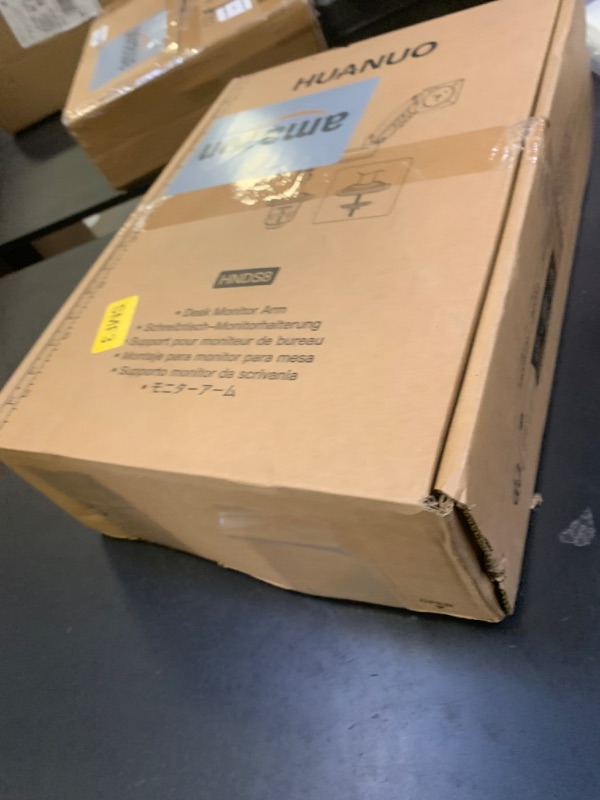 Photo 1 of HUANUO 17-32 Inch Dual Monitor Stand, NITROGLIDE™ Dual Monitor Mount, Monitor Stand 2 Monitors, Ergonomic Adjustable Tilt/Swivel/Rotate, Weight Max 19.8 lbs, VESA 75/100mm