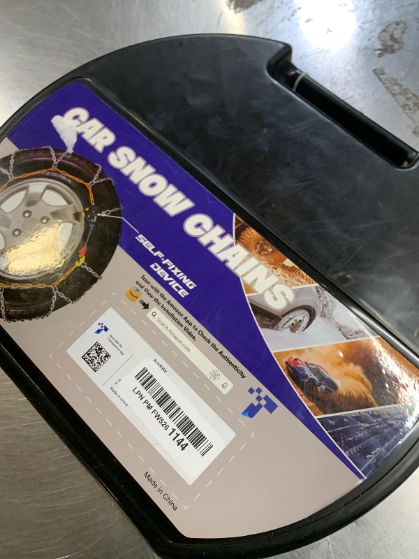 Photo 1 of Snow-Chains Auto Fixing 1 Min Quick Fit Easy Installation Tire-Chains, Portable Reusable Universal Emergency Tire Traction Chain for Passenger Car, Pickup Trucks and SUV - Set of 2 (HKN-160)