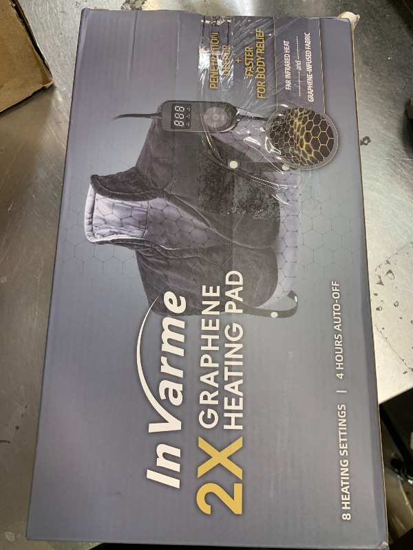 Photo 1 of InVarme Neck and Shoulder Heating Pad: 2X Graphene Extra Hot Max 160? for Faster Deeper Pain Relief - 4H Auto Shut Off for Home Office Use - Machine Washable - Gifts for Dad Grandpa Husband