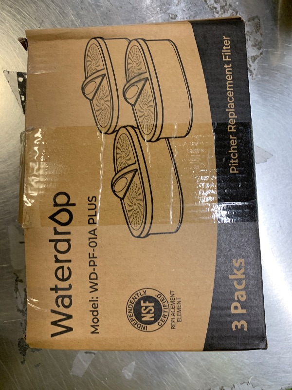 Photo 1 of [Original] Waterdrop WD-PF-01A Plus NSF Certified Replacement Filters for All Waterdrop Pitcher and Dispenser Filtration System, Reduces Lead, PFAS, PFOA/PFOS, Last Up to 200 Gallons (3 Packs)