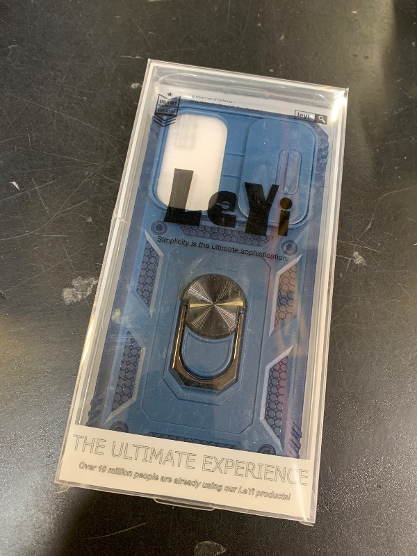 Photo 1 of LeYi Compatible for Samsung Galaxy S23-FE Case: Galaxy S23 FE Phone Case with Screen Protector X2 & Slide Camera Cover, Samsung S23 FE Case Dual Layer Protective, Magnetic Stand for S23FE Case, Blue