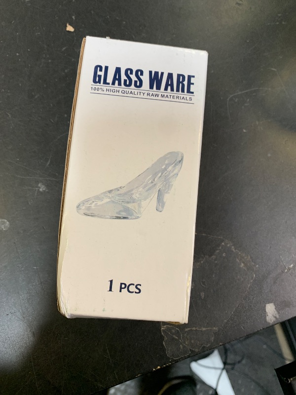 Photo 1 of 1 Pack Glass Slipper, Small Glass Crystal High Heels, Crystal High Heels Shoes for Birthday Decoration Party, Wedding Supplies Decorative Party Decorations, Transparent Decorative Items