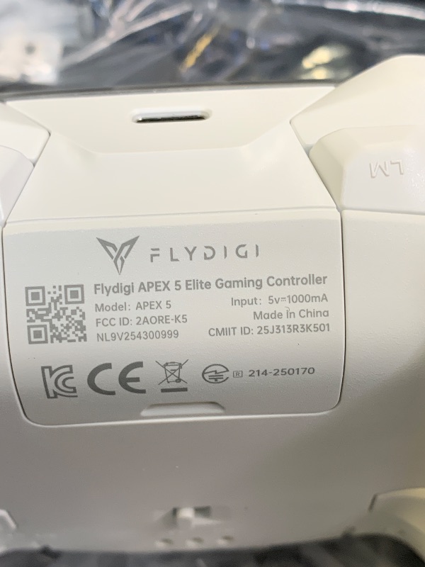 Photo 1 of FLYDIGI Apex 5 PC Controller, Forceflex Joystick 2.0, ForceAdapt Triggers, 3ms Ultra-Low Latency, RGB Light Bar, Full-Color LCD Display,1500mAh Battery PC/NS/Android/TV