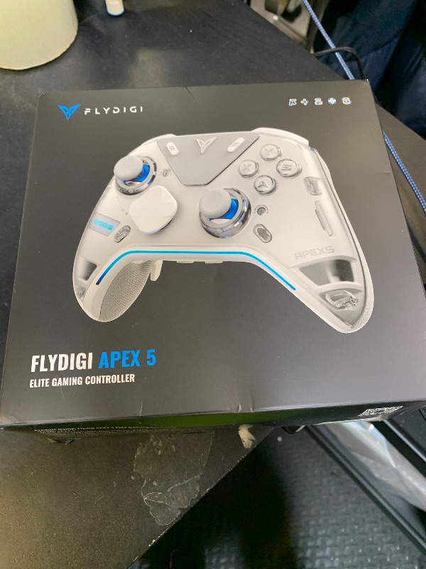 Photo 1 of FLYDIGI Apex 5 PC Controller, Forceflex Joystick 2.0, ForceAdapt Triggers, 3ms Ultra-Low Latency, RGB Light Bar, Full-Color LCD Display,1500mAh Battery PC/NS/Android/TV