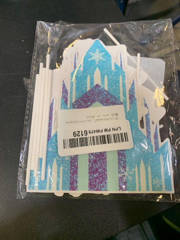 Photo 1 of 10 Pcs Cute Birthday Cake Toppers, Snow Theme Party Princess Cake Decorations, for Ice Party Supplies