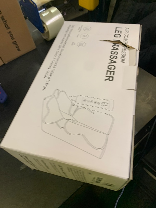 Photo 1 of Banspol Leg Massager with Heat and Compression, Foot and Calf Massager for Circulation and Pain Relief, Compression Boots with Handheld Controller, 6 Modes 3 Intensities, Gift for Mom Dad