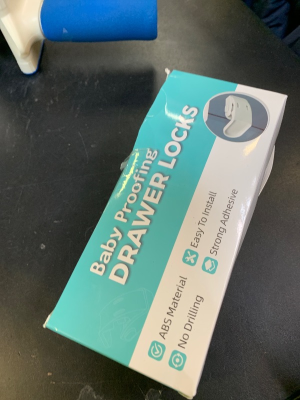 Photo 1 of 6-Pack Drawer Locks Baby Proofing, Maveek 90° Right Angle Lock For Bedside Corner Nightstand Drawer Cabinet Kitchen Cupboard Dresser Pull-out Drawers, Furniture Latch For 0-12 Month Toddler (6 White)