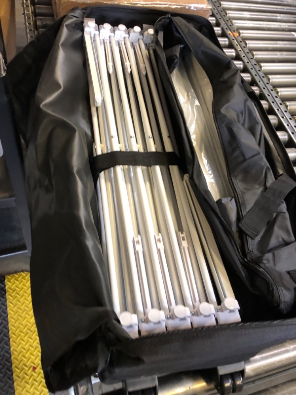 Photo 1 of NEWSANDOR Portable Collapsible Pop Up Trade Show Display Backdrop Stand, A Folding Tension Fabric Holder For Tradeshow Booth Exhibition Wedding Conference Party Event 7.5x7.5FT(Frame Only) UNKNOWN SIZE