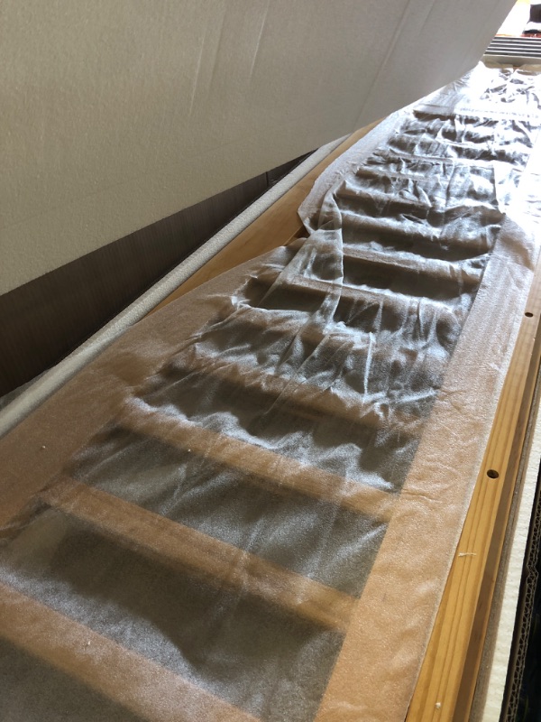 Photo 1 of Bellemave Floor Bed Full Size Montessori Bed Frame with Fence and Door, Wooden Full Platform Bed for Kids, Boys Girls, Solid Wood Full Bed, No Box Spring Needed,Natural