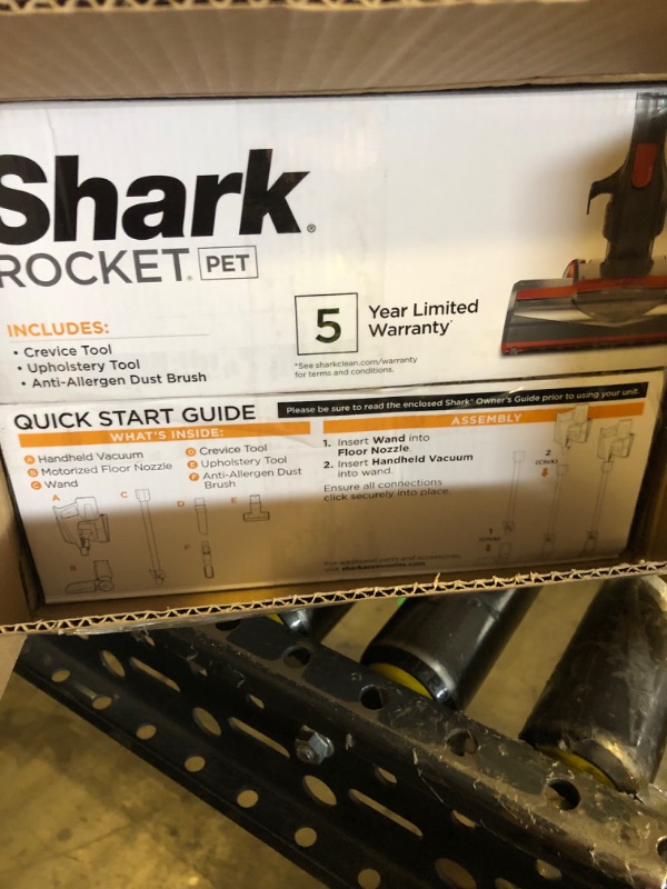 Photo 1 of Shark Rocket Ultra-Light Corded Bagless Vacuum for Carpet and Hard Floor Cleaning with Swivel Steering (HV301), Gray/Orange