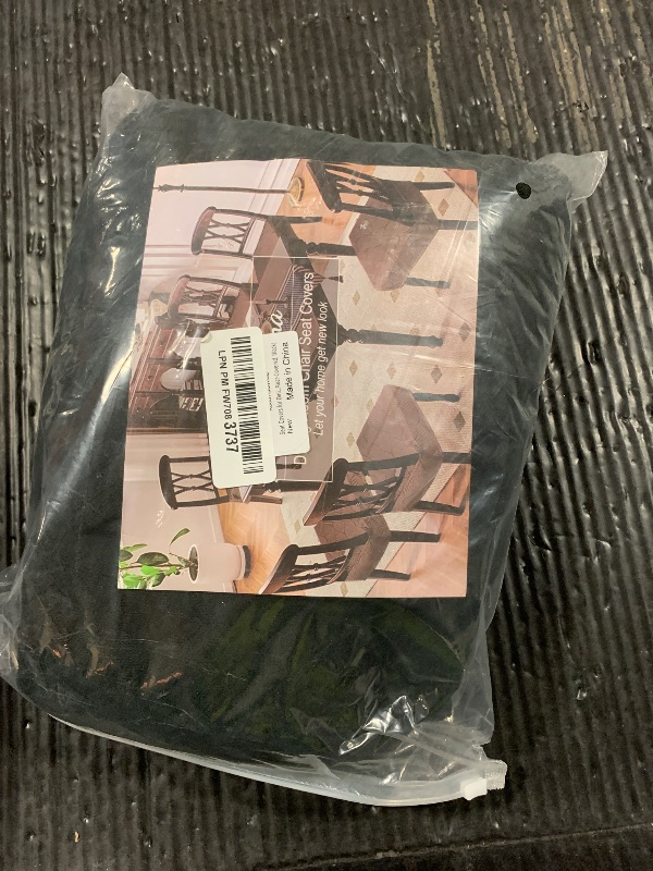 Photo 1 of Genina Waterproof Seat Covers for Dining Room Chair Covers Waterproof Dining Chair Covers (6 PCS-Rear-Covered, Black)