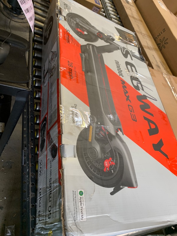 Photo 1 of Segway Ninebot Max G3 Electric Scooter, 28 mph Top Speed w/ 50 Miles Max Range, 2000W Peak Motor, Dual Hydraulic Suspension, Fast Charging Scooter for Adults and Teens, UL-2272 2271 Certified