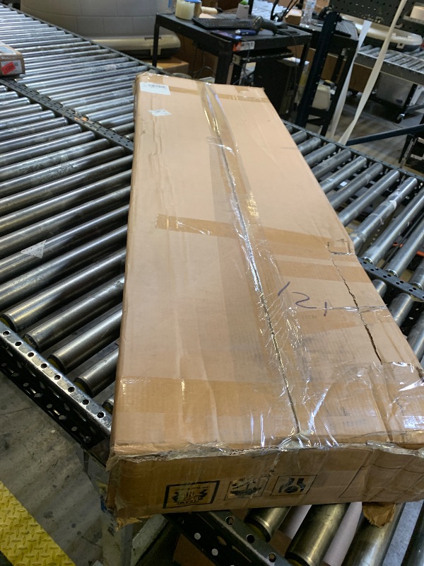 Photo 1 of Tribesigns Kitchen Island with 3 Shelves, 55 Inches Width Kitchen Shelf with Large Worktop, Stable Wooden Structure, Farmhouse Style, Easy to Assemble, Rustic Brown