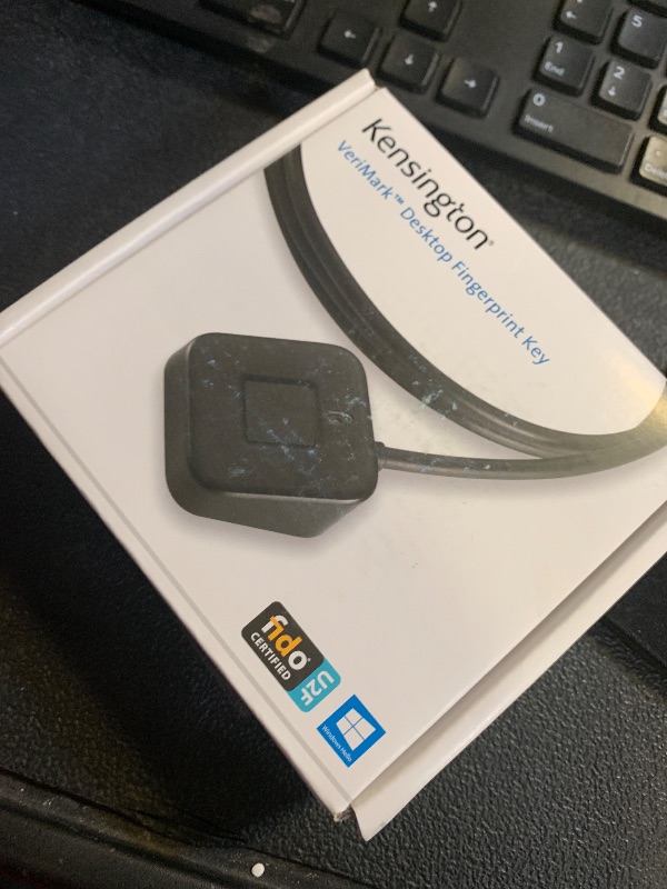 Photo 1 of Kensington VeriMark Desktop USB Fingerprint Reader - Windows Hello, Windows 11 Fingerprint Scanner for PC, FIDO U2F, FIDO2 (K62330WW)