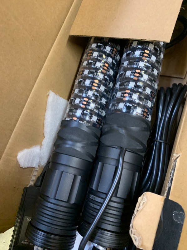 Photo 1 of DREAMOTOR Upgraded Fat Whip Lights with Flash Warning Light, 2Pcs 1FT Light Whip for Side by Side, Remote & APP Control, DIY Chasing Patterns, Music LED Antenna for UTV ATV Polaris Dune RZR Can-Am SXS