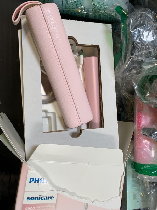 Photo 1 of Philips Sonicare DiamondClean 9900 Prestige Electric Toothbrush - with SenseIQ Technology and Advanced AI App, 5 Brushing Modes, 3 Intensity Levels, Charging Travel Case, Pink, Model HX9990/13