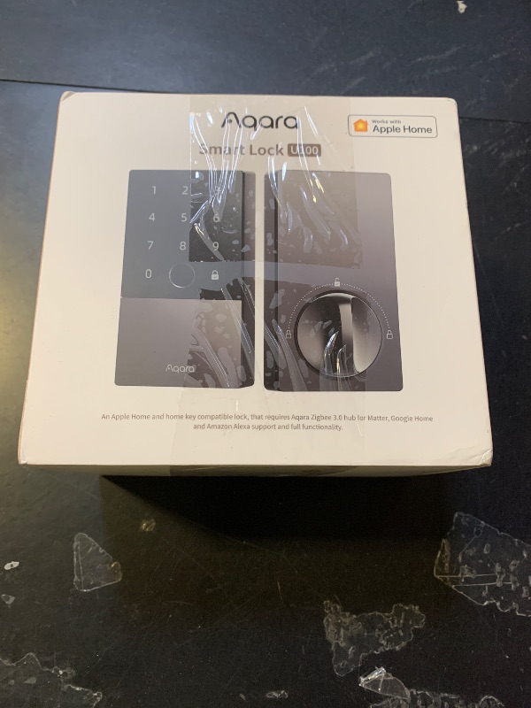 Photo 1 of Aqara Smart Lock U100, Fingerprint Keyless Entry Door Lock with Apple Home Key, Touchscreen Keypad, Bluetooth Electronic Deadbolt, IP65 Weatherproof, Supports Apple HomeKit, Alexa, Google, IFTTT, Gray