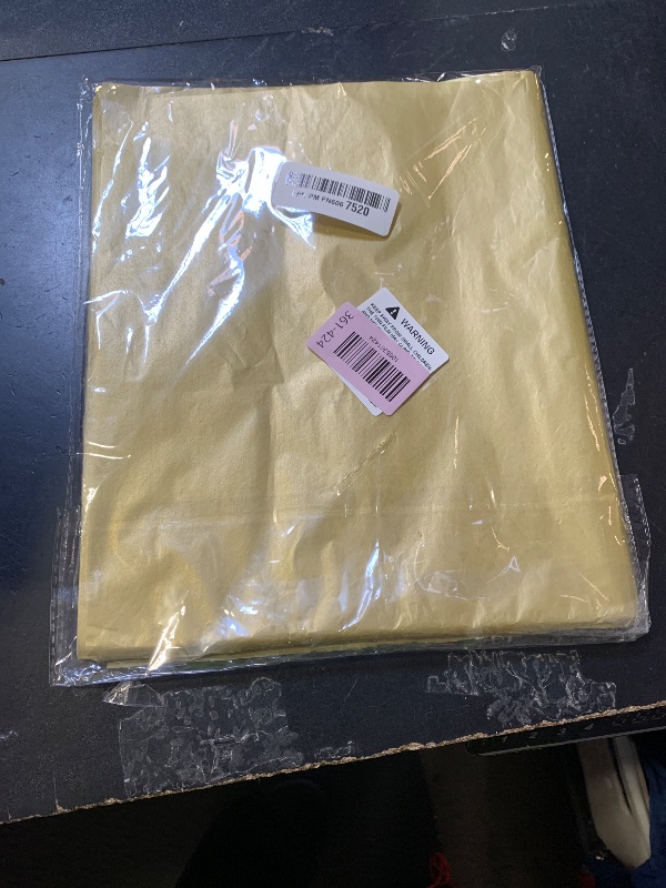 Photo 1 of 100 Sheets Gold Tissue Paper Artdly 12 x 20 Inches Gold Wrapping Paper Bulk for Weddings Birthday DIY Project Wrapping Crafts Decor