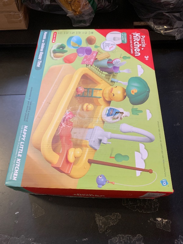 Photo 1 of **INCOMPLETE** Play Sink with Running Water, Kitchen Play Sink Toy with Electric Faucet, Play Kitchen Accessories, Floating Pool Toys & Fishing Game, Kids Pretend Play-Dishwasher Play Set for Boys Girls Toddlers