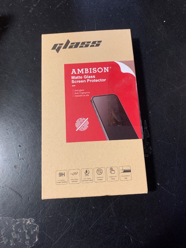 Photo 1 of Ambison [2 Pack] Matte Glass Screen Protector Designed for iPhone 15 Pro, Install Frame/Bubble Free/Anti-Glare/Fingerprint Free/Smooth as Silk, 9H Tempered Glass compatible with iPhone 15 Pro 2023 6.1inch