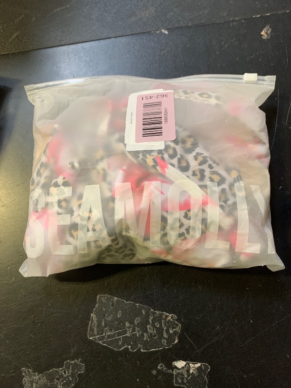 Photo 1 of Seamolly Leopard Floral Backless Plunging Neck One-Piece Swimsuit, Coffee, M