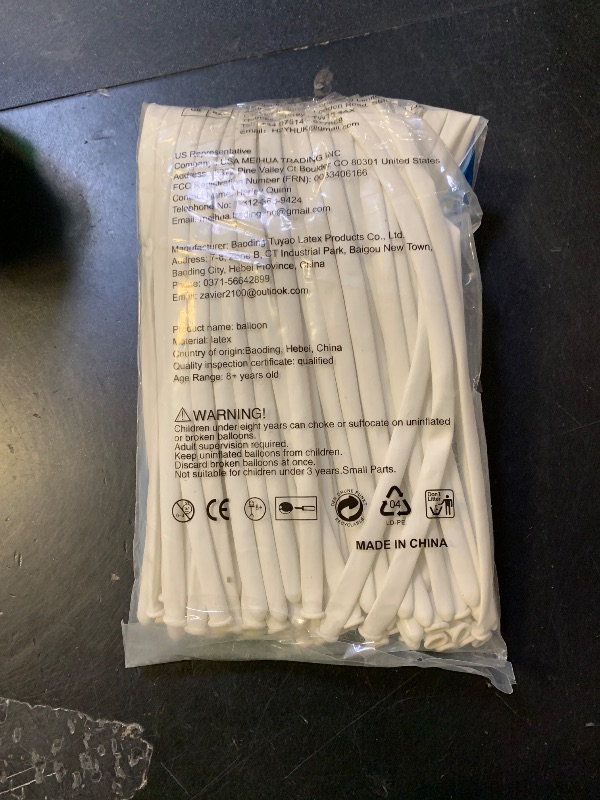 Photo 1 of 100Pcs 260 Balloons White Long Balloons for Balloon Garland Thickening Skinny Latex Twisting Balloon for Animals Modeling Christmas Birthday Wedding Party Decorations