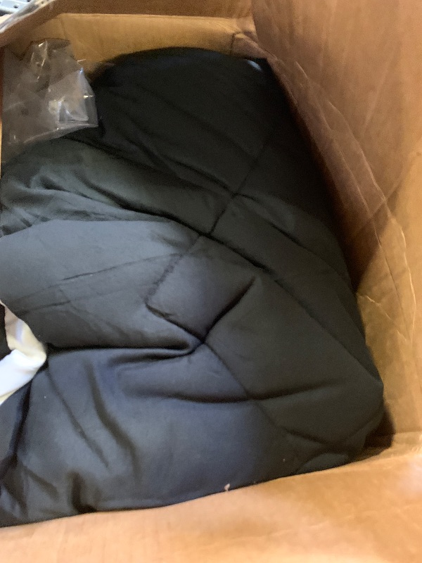 Photo 1 of MUXHOMO 7 Pieces Queen Comforter Set, Reversible Bed in a Bag Queen Size, All Season Bedding Set with Comforter, Flat Sheet, Fitted Sheet, Pillowcases & Shams, Black & White