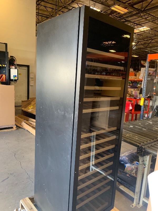 Photo 1 of 200 Bottle Dual Zone Wine Fridge – 24 Inch Large Capacity Wine Cooler Refrigerator Freestanding/Built-In with Upgraded Compressor, Low-Noise Wine Cellar & Intelligent Temperature Control - Black