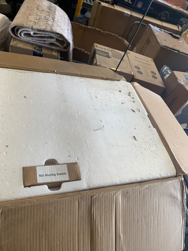 Photo 1 of ELLAI 24 Inch White Ceramic Farm Style Wall Mount Utility Sink High Back Wall Mounted Laundry Tub 10 Gallon Farmhouse Sink Slop for Laundry Room, Garage, Kitchen, Bathroom 24" x 19" x 16.5"