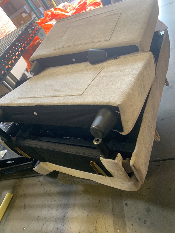 Photo 1 of LINSY Sleeper Sofa Bed, 54" Pull Out Couch with Charging Station & Cup Holder, Small 3 in 1 Convertible Loveseat Sleeper Couch for Apartment, Dorm Room, Bedroom and Small Space, Chenille Beige