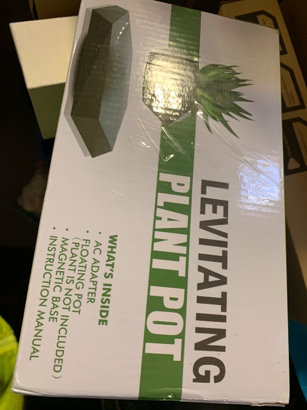 Photo 1 of Levitating Plant Pot, Floating Plant Pot for Air Bonsai Planter, Magnetic Levitating Flower Pot Planter for Office Home Decoration, Ideal Home Gifts for Halloween Thanksgiving Christmas (Black)