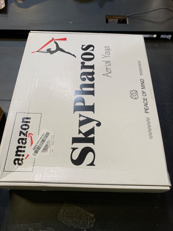 Photo 1 of SKYPHAROS 11 Yards Aerial Silks Yoga Swing Set - Aerial Yoga Hammock Kit Anti-Gravity Flying for Fitness, Low/Non Stretch Nylon Tricot Fabric Hardware Included for Dance