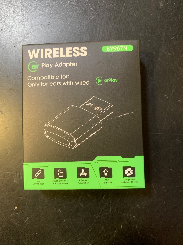 Photo 1 of Wireless CarPlay Adapter for Apple iPhone?2026 Upgraded? Mini Design, Converts Factory Wired to Wireless Adapter for CarPlay, Plug and Play, Auto Connect Fast and Stable(Black)