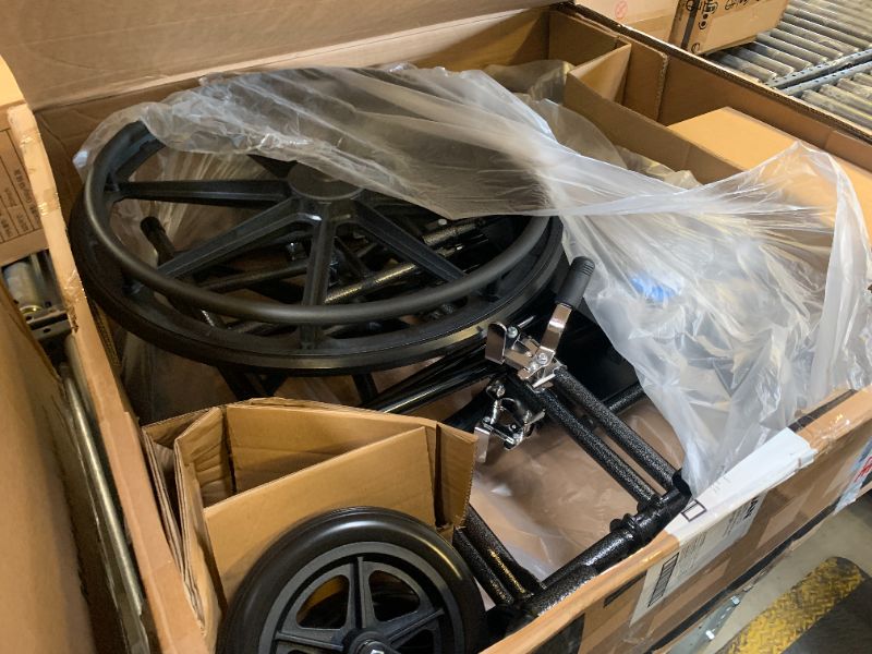 Photo 1 of Medline Reclining Wheelchair, Desk-Length Arms and Elevating Leg Rests, 20" x 18" Seat (W x D)