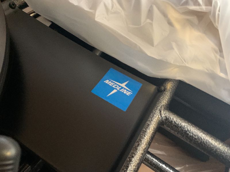 Photo 1 of Medline Reclining Wheelchair, Desk-Length Arms and Elevating Leg Rests, 20" x 18" Seat (W x D)