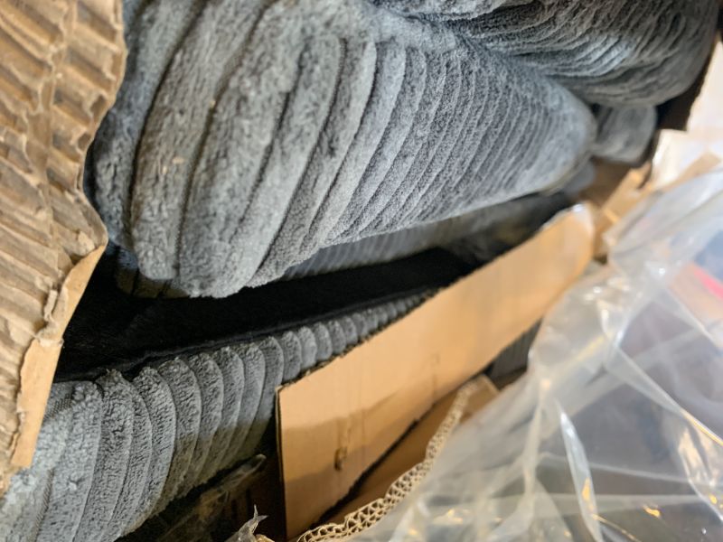 Photo 1 of Pipishell Futon Sofa Bed, Convertible Futon Adjustable Backrest & Armrests, Corduroy Sleeper Couch for Small Spaces, Living Room, Office, Guest Room (Asphalt Grey, 66 Inch)