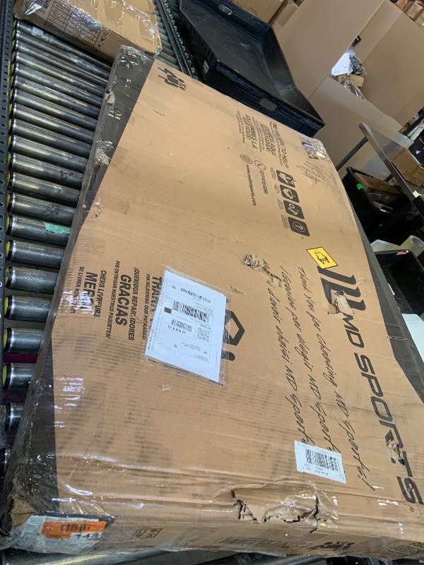 Photo 1 of MD Sports Table Tennis Set, Regulation Ping Pong Table with Net, Paddles and Balls (8 Pieces) - Blue and White