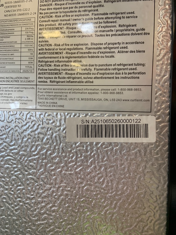 Photo 1 of Frigidaire Retro 9.2 Cubic Foot Fridge with Bottom Mount Freezer, 9.2 cu. ft, Black