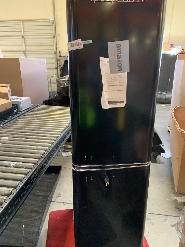 Photo 1 of Frigidaire Retro 9.2 Cubic Foot Fridge with Bottom Mount Freezer, 9.2 cu. ft, Black