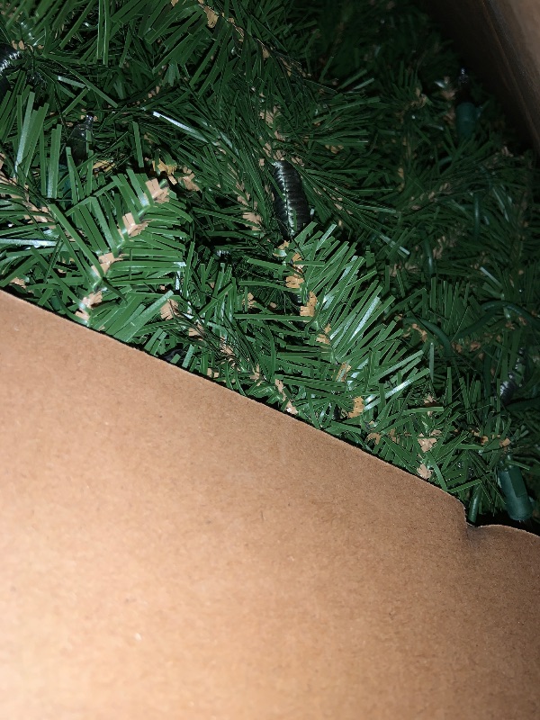 Photo 1 of National Tree Company Pre-Lit Artificial Full Christmas Tree, Green, Dunhill Fir, White Lights, Includes Stand, 9 Feet1