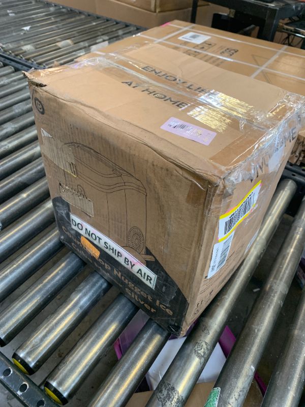 Photo 1 of VIVOHOME Electric Portable Compact Countertop Automatic Chewable Nugget Ice Cube Maker Machine with Hand Scoop 10 Ice Bags and Self Cleaning Function 33lbs/Day Silver