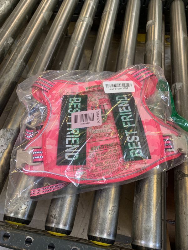 Photo 1 of Beebiepet Heavy Duty Tactical Dog Harness for Large Dogs, No Pull Adjustable Pet Harness Reflective Service Training Easy Control Pet Vest Military K9 Working Dog Harnesses- Large, Pink Camo