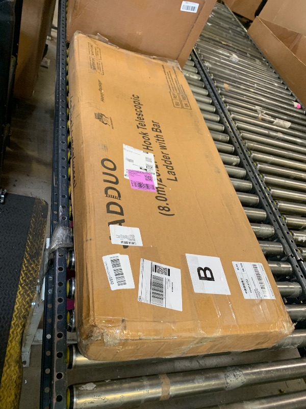 Photo 1 of JADDUO Telescoping Ladder,26.2 FT Extension Ladder,Aluminum Lightweight Telescopic Ladder with 2 Triangle Stabilizers, Telescoping Attic Ladders RV Ladders for Travel