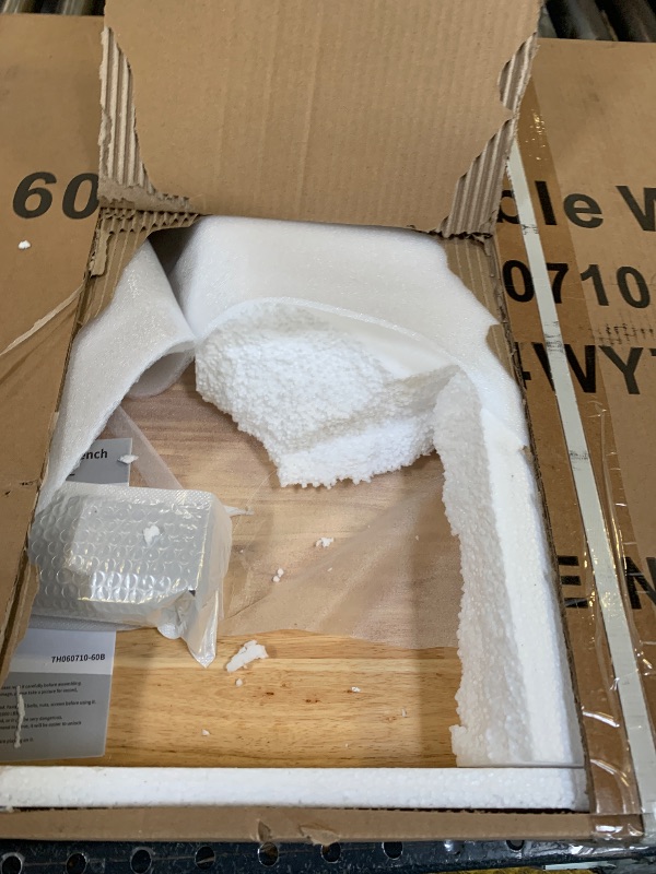 Photo 1 of 60” Heavy-Duty Solid Wood Work Bench Work Table with Wheels, Adjustable Height Portable Workbench with Power Outlets, 3000 Lbs Capacity Workstation for Garage, Workshop