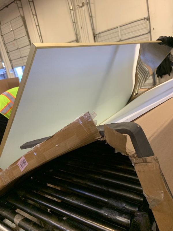 Photo 1 of Beauty4U 79" x 39" Large Full Length Mirror with Stand, Metal Frame Gold Wall Mounting Full Body Tempered Mirror for Living Room, Bedroom