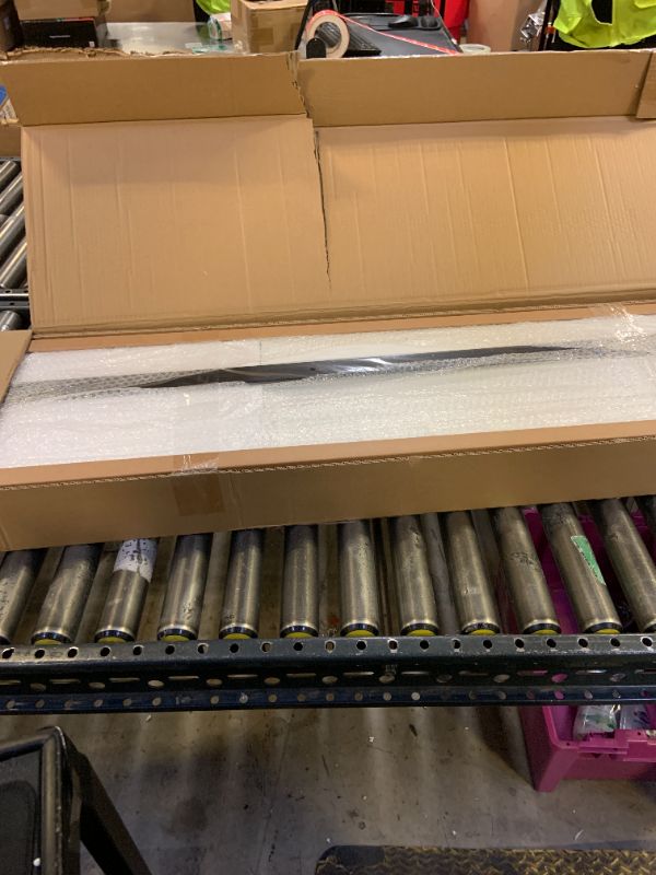 Photo 1 of ROYMELO 38x80 Inch Glass Sliding Barn Door Slab and 6.6ft Hardware Kit Included, 5 Frosted Glass, LVL Wood Panel Covered with White Water-Proof Scratch-Proof PVC Surface, Simple DIY Assembly